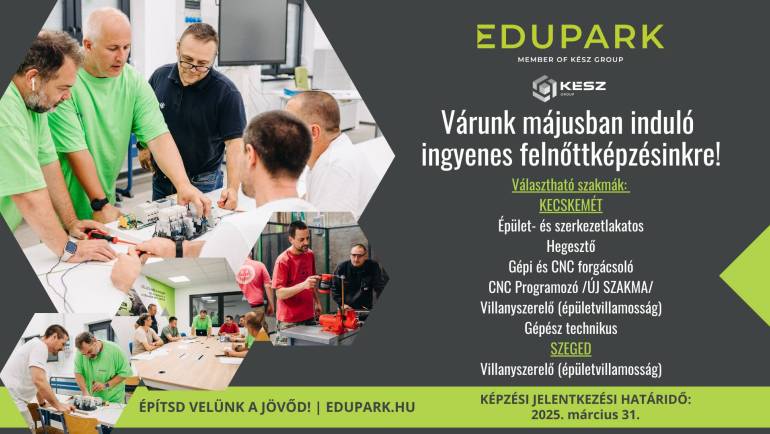 Elindult a jelentkezés májusban induló kecskeméti és szegedi 1 éves felnőtt képzéseinkre! Jelentkezési határidő: március 31.!